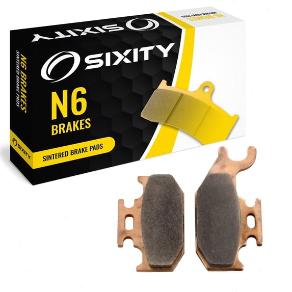 Sixity N6 Rear Sintered Brake Pads compatible with Bombardier Traxter 500 4x4 Auto 2001-2005 Complete Set
