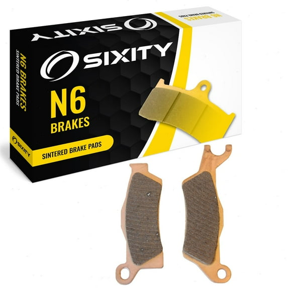 Sixity N6 Rear Sintered Brake Pads compatible with Can-Am Outlander Max 1000 EFI XT-P 2013 Complete Set