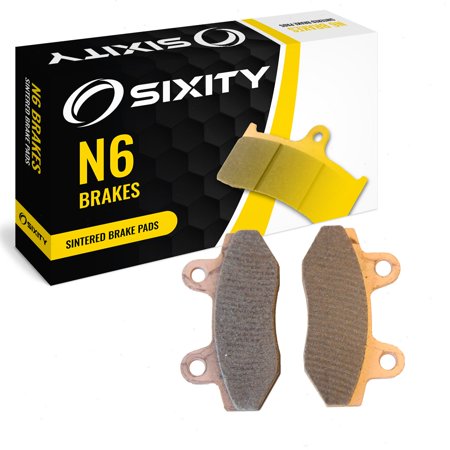 Sixity N6 Rear Sintered Brake Pads compatible with Hyosung GT650 2009 Complete Set
