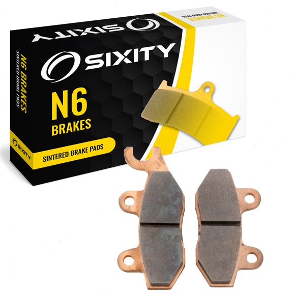 Sixity N6 Rear Sintered Brake Pads compatible with KYMCO Quannon 150 2011 Complete Set