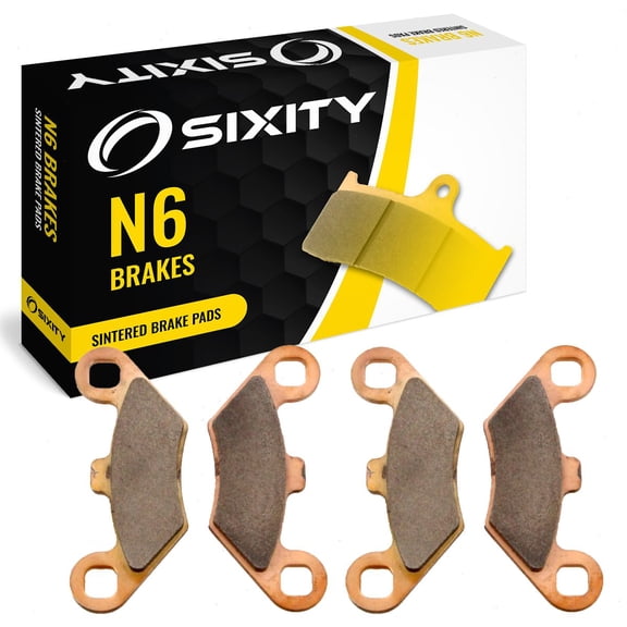 Sixity N6 Rear Sintered Brake Pads compatible with Polaris ATP 500 2004-2005 Complete Set