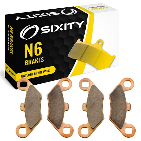 Sixity N6 Rear Sintered Brake Pads compatible with Polaris Ranger RZR 800 S LE 2012-2013 Complete Set
