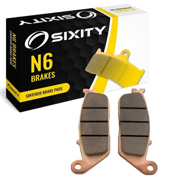 Sixity N6 Rear Sintered Brake Pads compatible with Victory Cross Roads 8-Ball Cast Wheels 2014 Complete Set