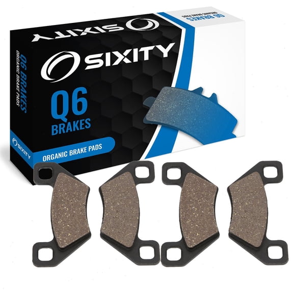 Sixity Q6 Front Organic Brake Pads compatible with Arctic Cat XC 450i 2011-2012 Complete Set