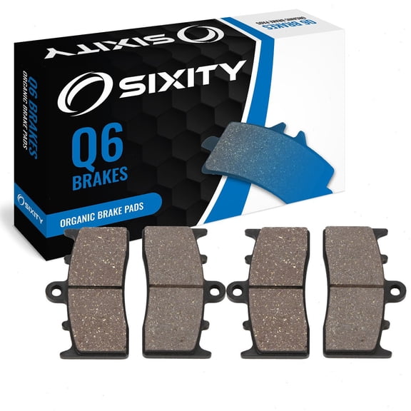 Sixity Q6 Front Organic Brake Pads compatible with BMW R1150R 2001-2006 Complete Set