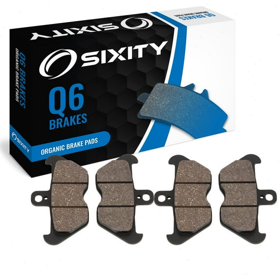 Sixity Q6 Front Organic Brake Pads compatible with BMW R1200C Classic Cast wheel ABS 1996 Complete Set