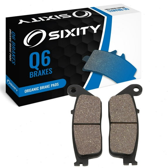Sixity Q6 Front Organic Brake Pads compatible with Daelim S2-250 2006-2009 Complete Set