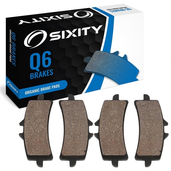 Sixity Q6 Front Organic Brake Pads compatible with Ducati Diavel Strada ABS 2013-2014 Complete Set