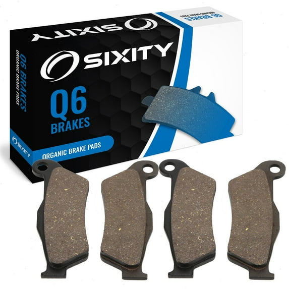 Sixity Q6 Front Organic Brake Pads compatible with Ducati Multistrada 620 Twin Disc Single Pin Pad 2006 Complete Set