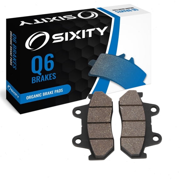 Sixity Q6 Front Organic Brake Pads compatible with Honda CN250 Helix 1986-1987 Complete Set