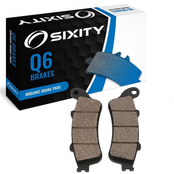 Sixity Q6 Front Organic Brake Pads compatible with Honda NSS250A Reflex ABS 2001-2007 Complete Set