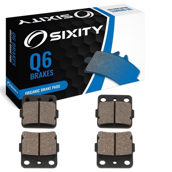 Sixity Q6 Front Organic Brake Pads compatible with Honda TRX420FM2 FourTrax Rancher 4x4 with EPS 2014-2015 Complete Set