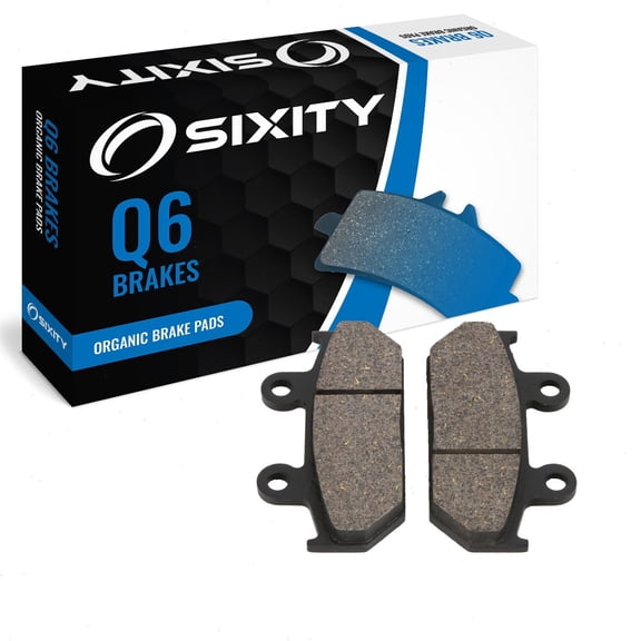 Sixity Q6 Front Organic Brake Pads compatible with Honda VT600CD Shadow VLX Deluxe 1993 Complete Set