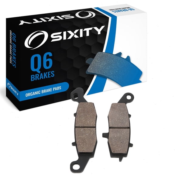 Sixity Q6 Front Organic Brake Pads compatible with Kawasaki VN1500J/R Vulcan 1500 Drifter J1 J2 R1 R2 R3 R4 R5 1999-2005 Complete Set