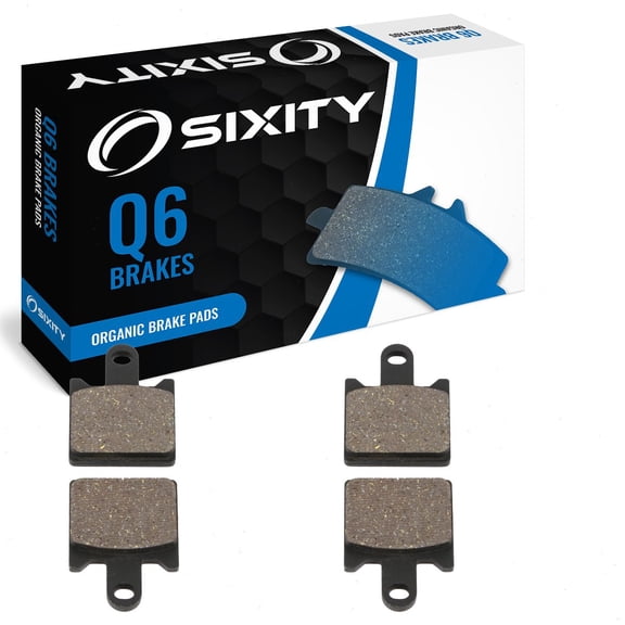 Sixity Q6 Front Organic Brake Pads compatible with Kawasaki Z1000 ZR C7F 2007 Complete Set