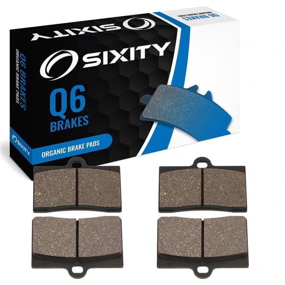 Sixity Q6 Front Organic Brake Pads compatible with Moto Guzzi Daytona 1000 1992-1995 Complete Set