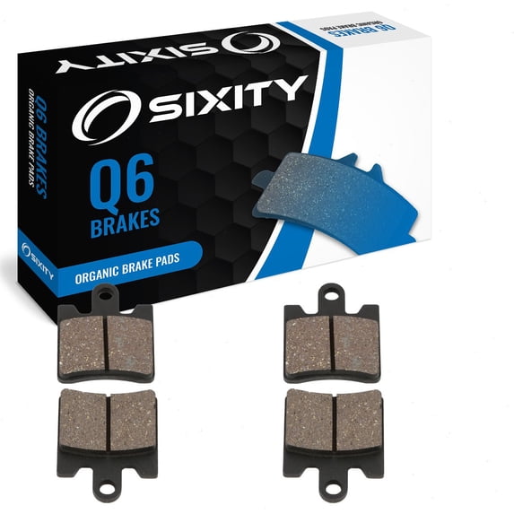 Sixity Q6 Front Organic Brake Pads compatible with Suzuki AN400 Burgman K3 K4 K5 K6 SK6 2003-2006 Complete Set