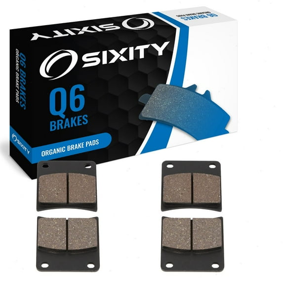 Sixity Q6 Front Organic Brake Pads compatible with Suzuki GV1400 Cavalcade GDG From Frame 103765 Cavalcade 1986 Complete Set