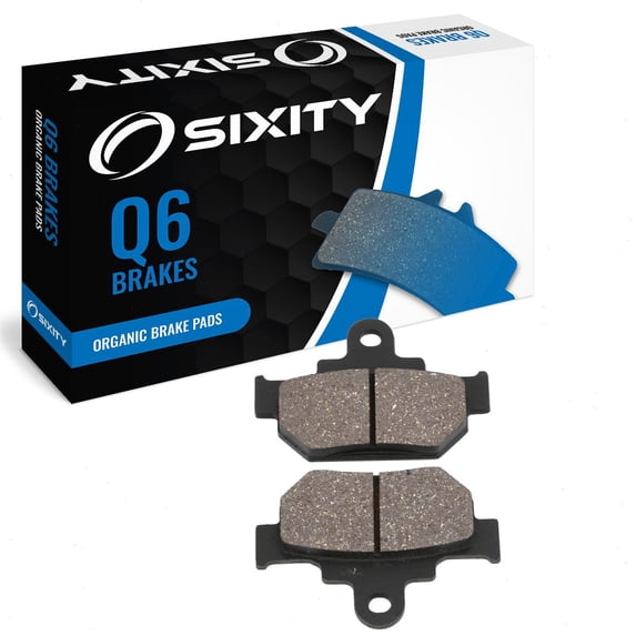 Sixity Q6 Front Organic Brake Pads compatible with Suzuki LS650 Savage FG PG PH FH PJ PS PT PV PW PX PY PK1 PK2 PK3 PK4 1986-1988 Complete Set