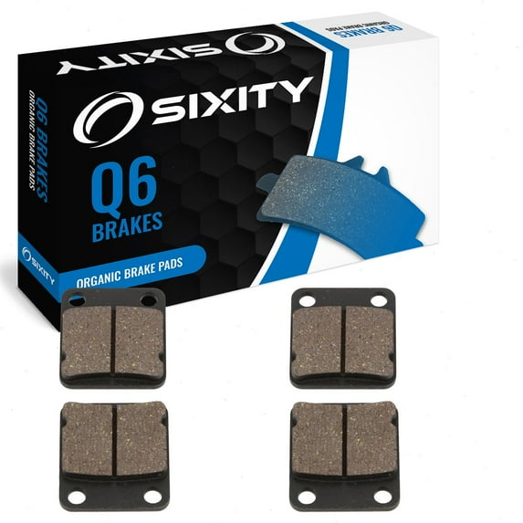 Sixity Q6 Front Organic Brake Pads compatible with Suzuki LT-A400 Eiger 2x4 Auto 2006 Complete Set