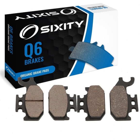 Sixity Q6 Front Organic Brake Pads compatible with Suzuki LT-F400F KingQuad FS 2008-2010 Complete Set