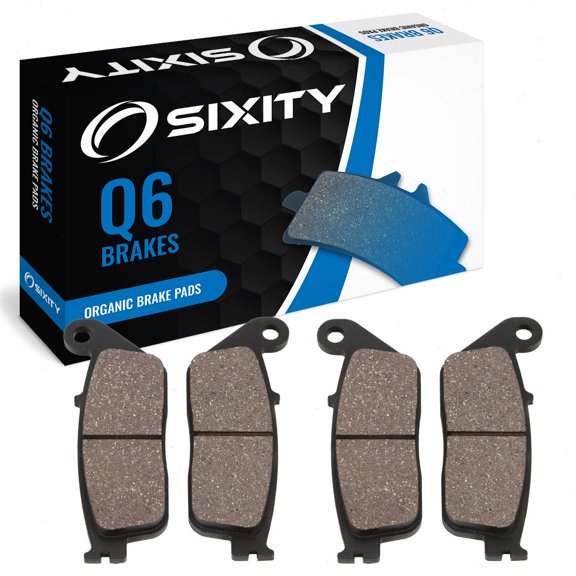 Sixity Q6 Front Organic Brake Pads compatible with Triumph Speedmaster Carb 2005-2007 Complete Set