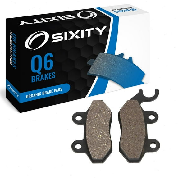 Sixity Q6 Front Organic Brake Pads compatible with UM United Motors DTF 90 2006-2008 Complete Set