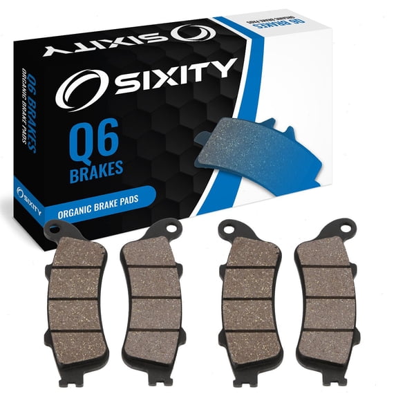 Sixity Q6 Front Organic Brake Pads compatible with Victory Vision Tour 2008-2015 Complete Set