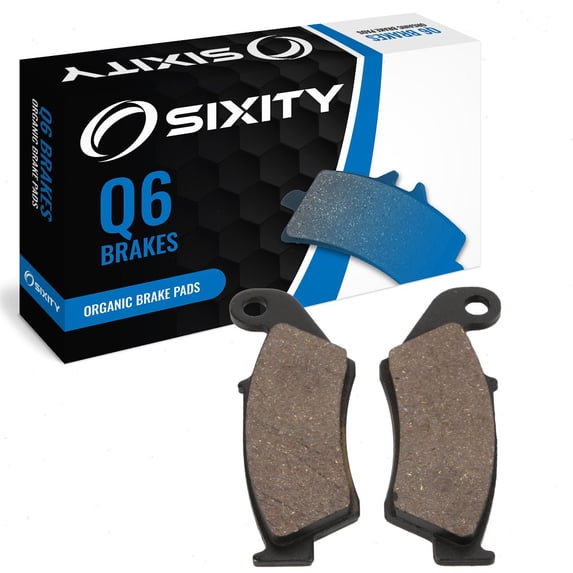 Sixity Q6 Front Organic Brake Pads compatible with Yamaha WR400F FK 1998 Complete Set