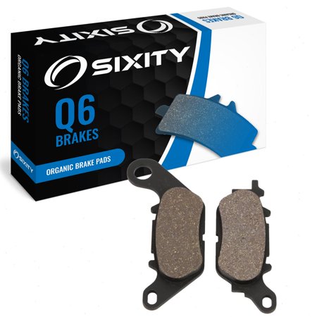 Sixity Q6 Front Organic Brake Pads compatible with Yamaha YBR 125 ESG 43B1 3 5 6 8 2011-2013 Complete Set