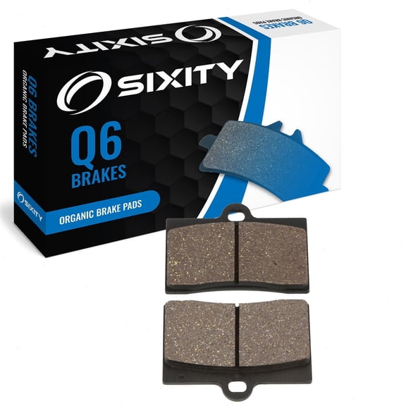Sixity Q6 Front Organic Brake Pads compatible with compatible with TM SMX 660 F 2004 Complete Set
