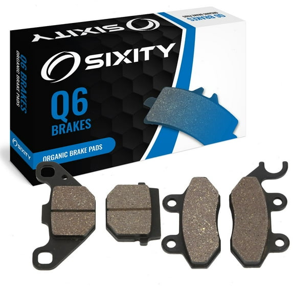 Sixity Q6 Front Rear Organic Brake Pads compatible with E-TON Beamer R4-150 PN2F 1980-1920 Complete Set
