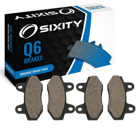 Sixity Q6 Front Rear Organic Brake Pads compatible with Hyosung GT250 2007-2012 Complete Set