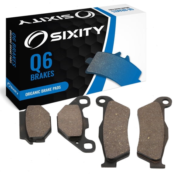 Sixity Q6 Front Rear Organic Brake Pads compatible with KTM 620 EXC SX 1994 Complete Set