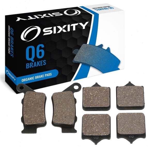 Sixity Q6 Front Rear Organic Brake Pads compatible with KTM 690 SMR 2007-2009 Complete Set