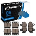 thumbnail image 1 of Sixity Q6 Front Rear Organic Brake Pads compatible with Yamaha YFZ450 2012-2013 Complete Set, 1 of 5