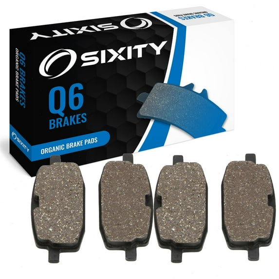 Sixity Q6 Organic Brake Pads FA169 FA169 Front Rear Replacement Kit