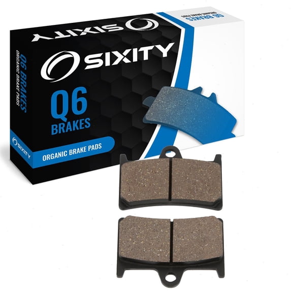 Sixity Q6 Organic Brake Pads FA252 Rear Replacement Kit