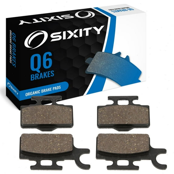 Sixity Q6 Organic Brake Pads FA302 FA302 Front Rear Replacement Kit