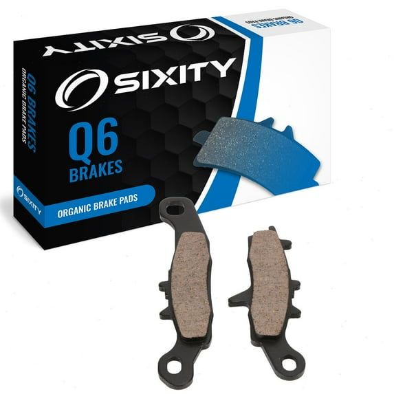 Sixity Q6 Organic Brake Pads FA342 Rear Replacement Kit Full Complete