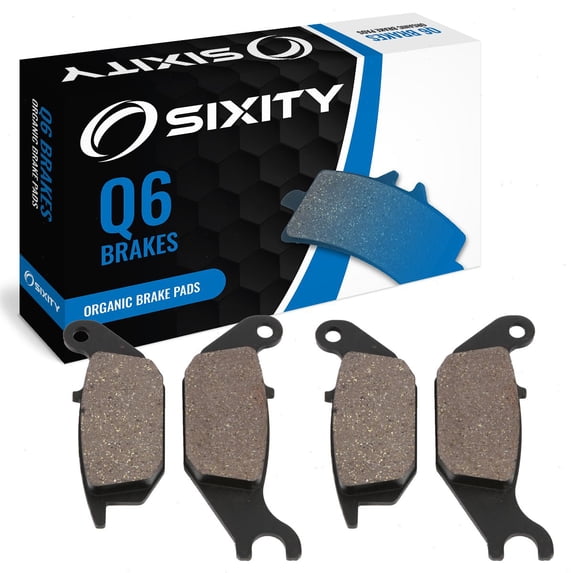 Sixity Q6 Organic Brake Pads FA343 FA343 Front Rear Replacement Kit Full Complete