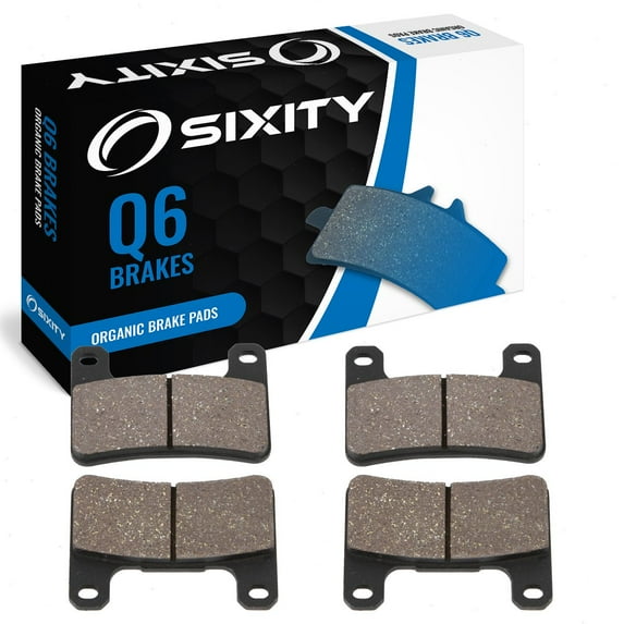 Sixity Q6 Organic Brake Pads FA379 FA379 Front Rear Replacement Kit Full Complete