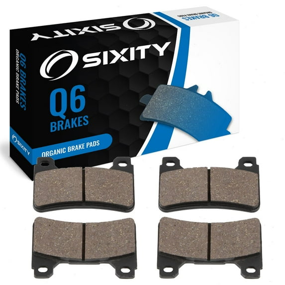 Sixity Q6 Organic Brake Pads FA390 FA390 Front Rear Replacement Kit