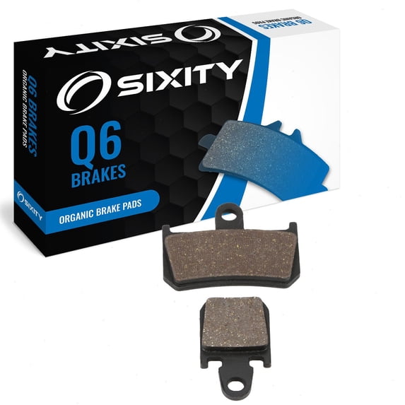 Sixity Q6 Organic Brake Pads FA442/4 Rear Replacement Kit Full Complete