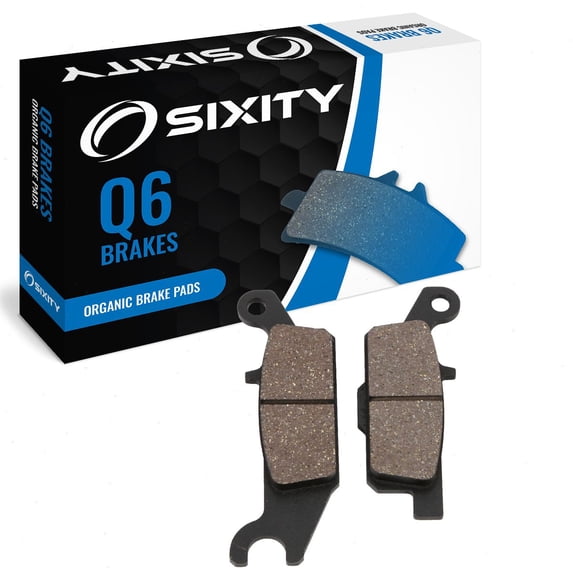 Sixity Q6 Organic Brake Pads FA444 Rear Replacement Kit Full Complete