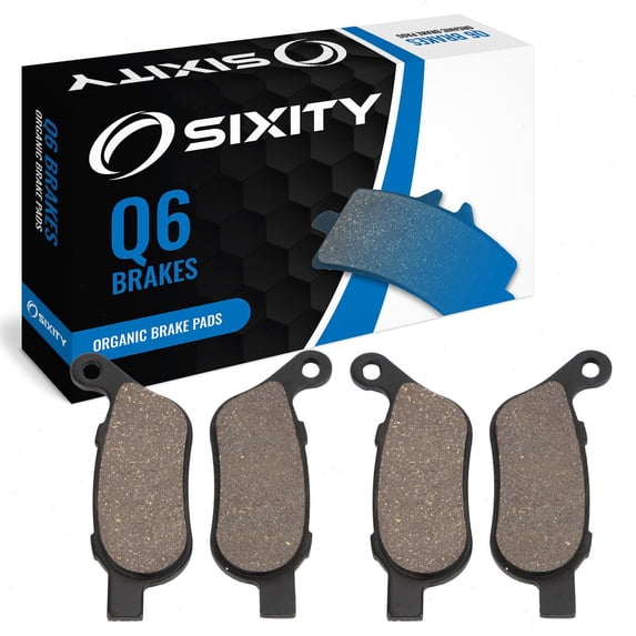 Sixity Q6 Organic Brake Pads FA458 FA458 Front Rear Replacement Kit