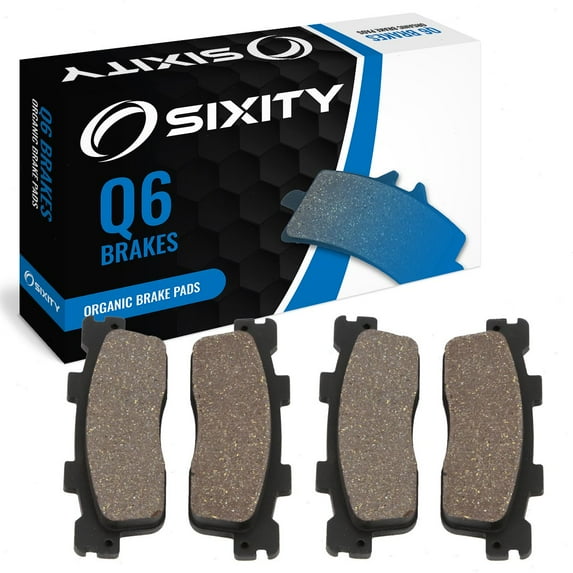 Sixity Q6 Organic Brake Pads FA498 FA498 Front Rear Replacement Kit Full Complete