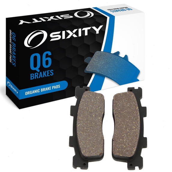 Sixity Q6 Organic Brake Pads FA498 Front Replacement Kit