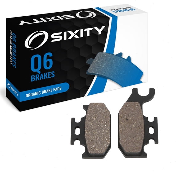 Sixity Q6 Rear Organic Brake Pads compatible with Bombardier Traxter 500 XL 2001 Complete Set