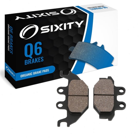 Sixity Q6 Rear Organic Brake Pads compatible with Can-Am DS 250 2007-2015 Complete Set